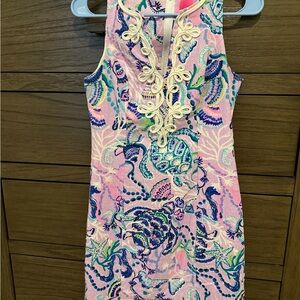 Lilly Pulitzer Pink and Blue Patterned Dress